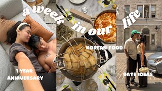 a week in our life π π§Ίπ our 1 year anniversary π₯Ή moving back from Korea, date ideas π