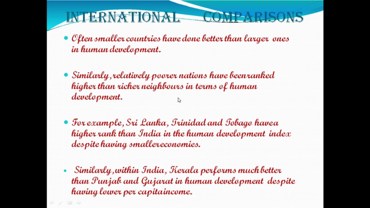 CLASS 12TH GEO(APPROACHES TO HDI AND INTERNATIONAL COMPARISONS)