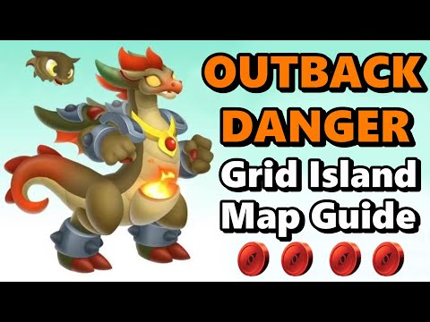 OUTBACK DANGER Grid Island Map Guide! How to Get KANGA, Haunted or Event Collection Items! - DC #59