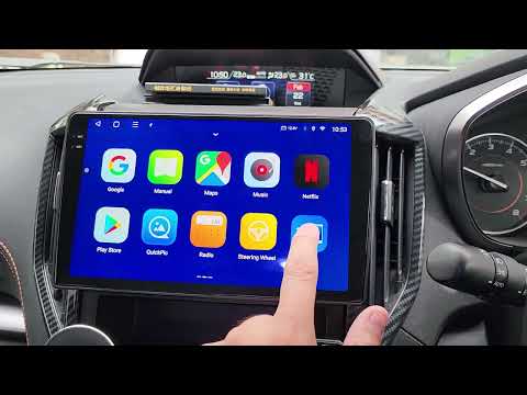 Subaru XV 9 inch Senpai 2K Screen Android Car GPS Player Octa Core Processor 4GB RAM auto front cam