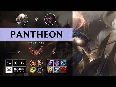Pantheon Mid vs Lucian - KR Grandmaster Patch 14.14