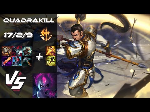 JUNGLE Xin Zhao vs Evelynn [QUADRAKILL] - NA Grandmaster Patch 25.S2.3