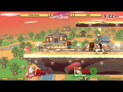 DBA2 Smash Wii U - TLOC Denti (Diddy, Sheik) vs iGGY (Mega Man) - Winners Bracket