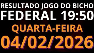 🏛🎯 Resultado da LOTERIA FEDERAL AO VIVO – 20:00 – 04/02/2026 (quarta-feira)