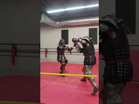 KNIGHT VS SAMURAI!!!! Getting in some light sparring with the new odachi.