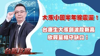 大漲小回半年線震盪！ 台康生大漲創波段新高，欣興量縮守缺口！ (圖)