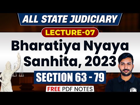 BNS Section 63-79 | BNS Section Wise | Bharatiya Nyaya Sanhita 2023 | Judiciary By PW #7