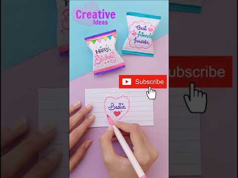 DIY Notebook paper Chocolate Gift Pack /Origami Paper gift idea #shorts