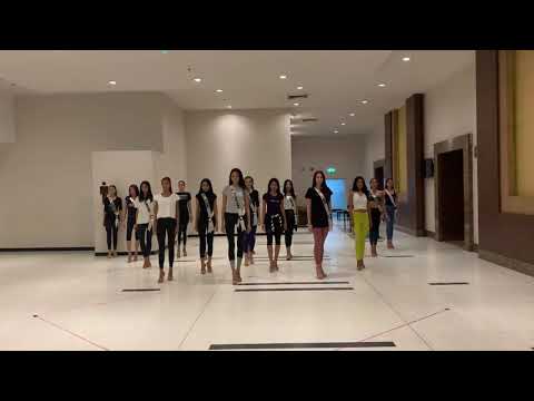 Miss Universe Thailand runway coaching by Pangina Heals and team P