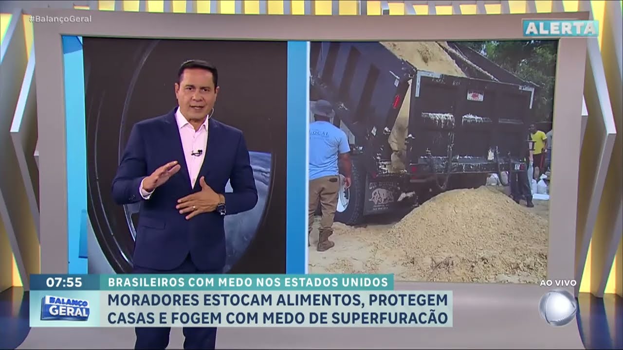 Brasileiro que mora na Flórida fala sobre o Furacão Milton | Balanço Geral