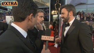 Oscars Red Carpet: George Clooney Hug Bombs Ben Affleck