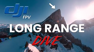Epic LONG RANGE DIVE with DJI FPV drone in the Alps