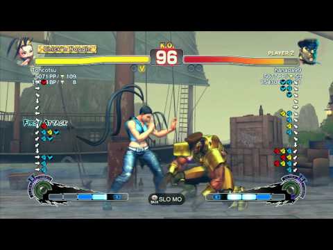 SSF4 AE: Toncotsu (Ibuki) vs hanada99 (Dictator) - Ranked Match (720p HD)