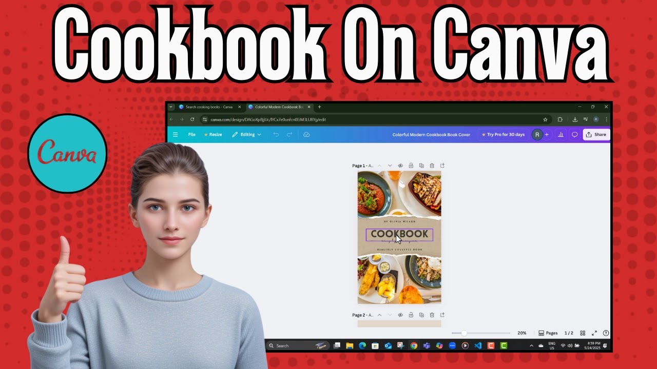 How To Make A Cookbook On Canva - Full Tutorial