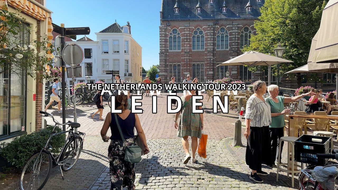 Immersive street-level walking tour through Leiden, Netherlands, showcasing authentic urban landscapes, local architecture, and the vibrant atmosphere of the city's neighborhoods