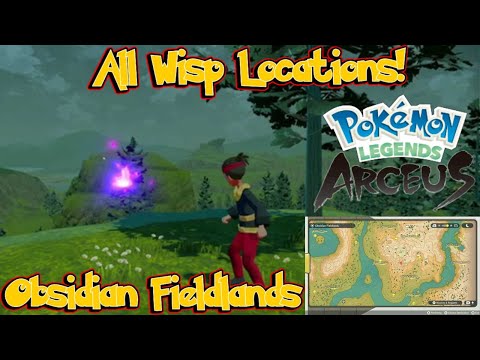 Pokemon Legends Arceus Wisp Locations - Obsidian Fieldlands