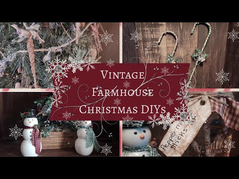 Vintage Farmhouse Christmas Decorations | Homemade Christmas Decorations that are Budget Friendly! 🎄