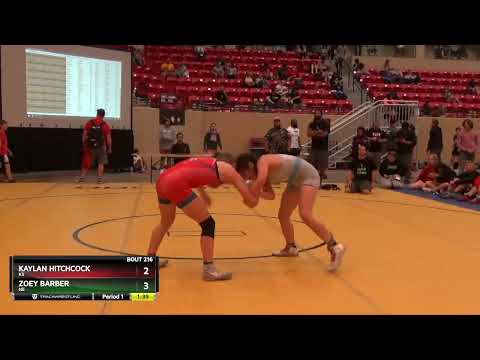 122 Lbs Cons. Semi - Kaylan Hitchcock, KS Vs Zoey Barber, NE D38e