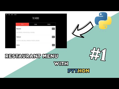 Python Tutorial Restaurant Menu Graphical Project Part 1