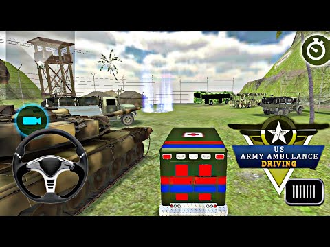 US Army Ambulance Driving: Rescue Driver Simulator | soldier rescue buty | transport games | safari