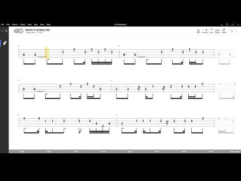 What's going on ( Marvin Gaye ) ,Tablatura e base Senza Basso - Backing bass track - NO BASS