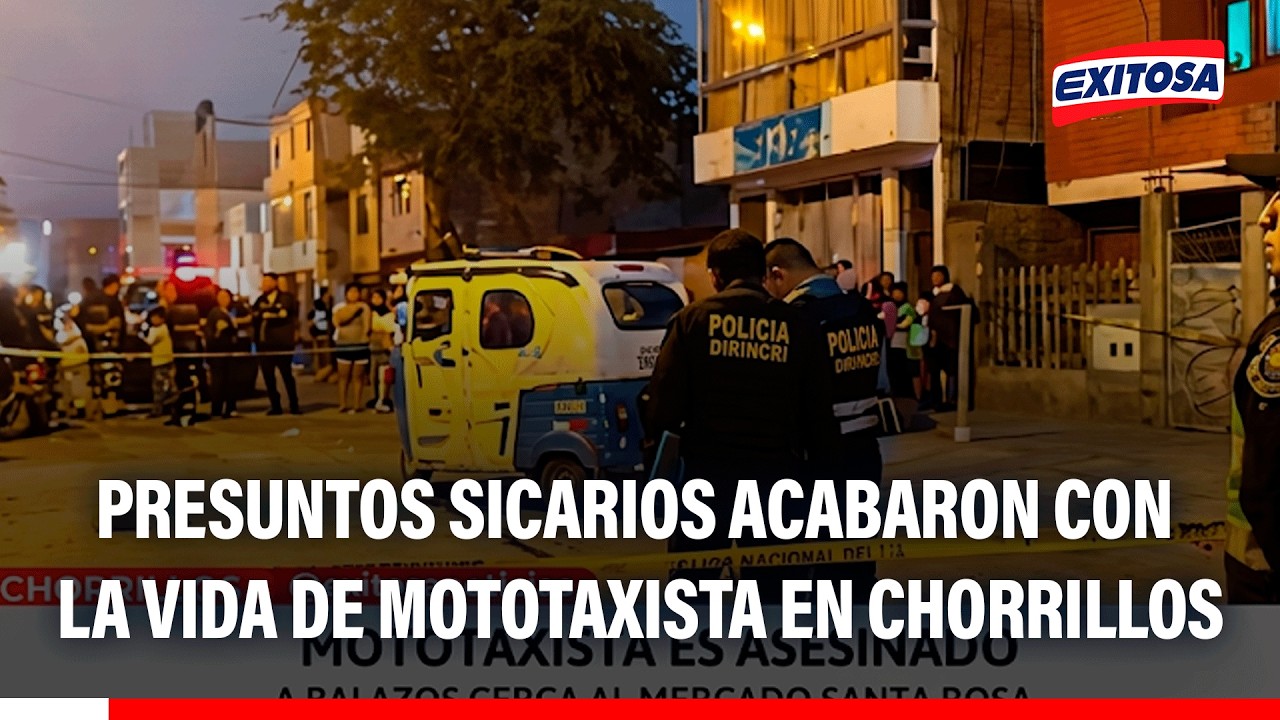 🔴🔵 Asesinan de varios balazos a mototaxista cerca del mercado San Pedro en Chorrillos