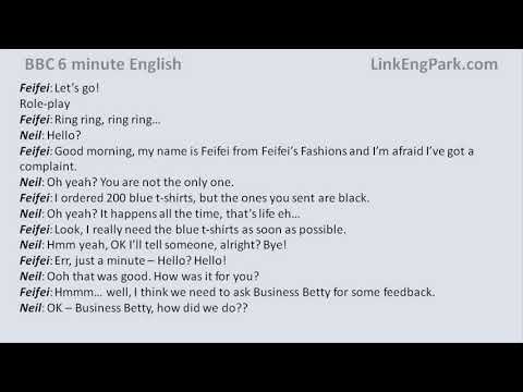 BBC 6 minute English   Business English  Customer complaints script video
