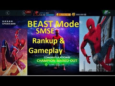 MCOC: 5 Star Spiderman Stark Enhansed Rank 5 Maxed Out & Gameplay vs LOL Red Hulk
