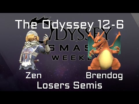 The Odysesey 12-6 Losers Semis - Zen (Peach/Sheik) vs. Brendog (Mario/Charizard)