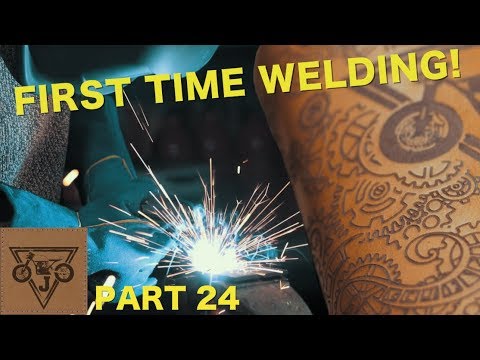 CB125 Cafe Racer Build  - Part 24 - Setting Goals + My First Weld