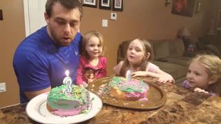 Kids sing Happy Birthday to Daddy 30th Birthday Celebration