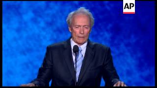 Clint Eastwood whipped up the crowd at the Republican National Convention ahead of GOP presidential