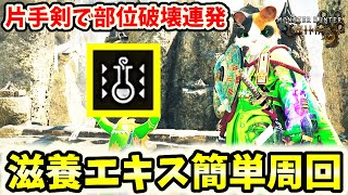 【絶対にやるべき】『滋養エキス』を片手剣で誰でも簡単に周回する装備がぶっ壊れすぎる...【モンハンワイルズ / MHWs 】