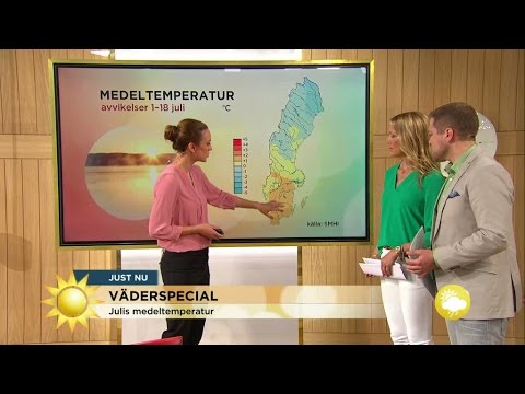 Väderspecial: Julis medeltemperatur - Nyhetsmorgon (TV4)