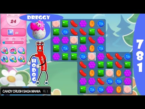 Candy Crush Saga Level 781 NO BOOSTERS ✅🔄 Mastery on the First try™ Combolicious™ DREGGY