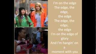 glee -  the edge of glory (lyrics)