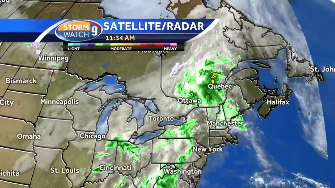 Mostly cloudy with scattered thunderstorms