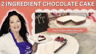 EASY 2 INGREDIENT CHOCOLATE CAKE #food #cake #easy #easyrecipe #recipe