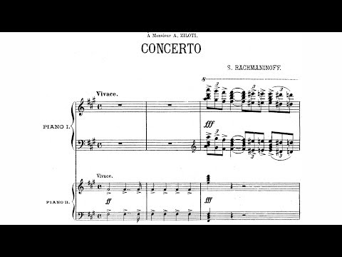 Rachmaninoff - 1st Piano Concerto: 1891 version - sheet music