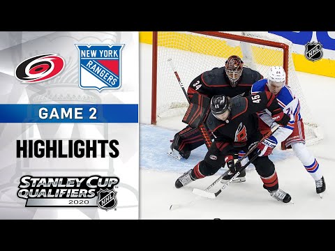 NHL Highlights | Rangers @ Hurricanes, GM2 - Aug. 3, 2020