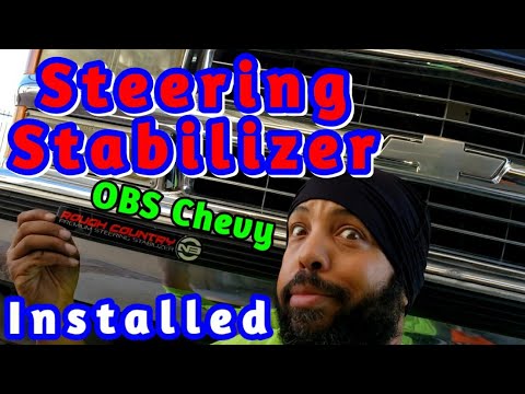 Rough Country Steering Stabilizer Installed OBS Chevy 4X4 Tahoe