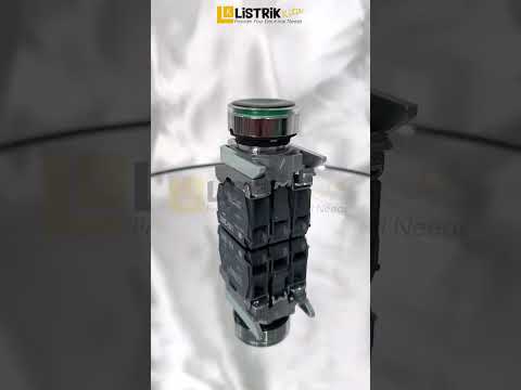 FLUSH COMPLETE ILLUM PUSH BUTTON DIA22 SPRING RETURN 1NO+1NC 220-240V RED