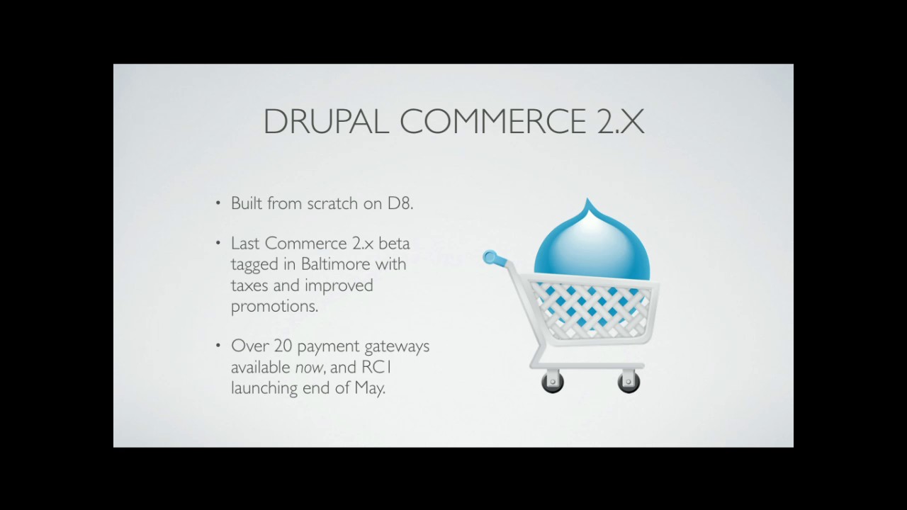 DrupalCon Baltimore 2017: Launching Online Stores with Commerce 2.x on Drupal 8