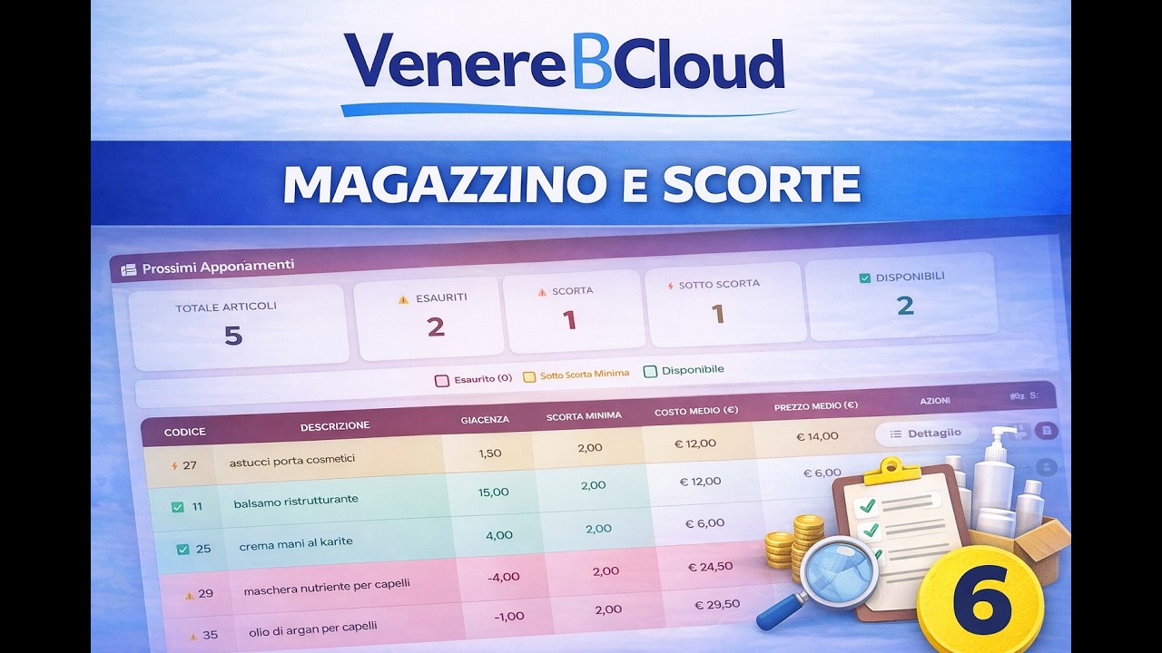 Tutorial Magazzino per Parrucchieri e Centri Estetici — VenereBCloud