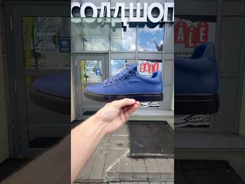 фото balenciaga arena leather sneakers low 'egyptian blue' 0