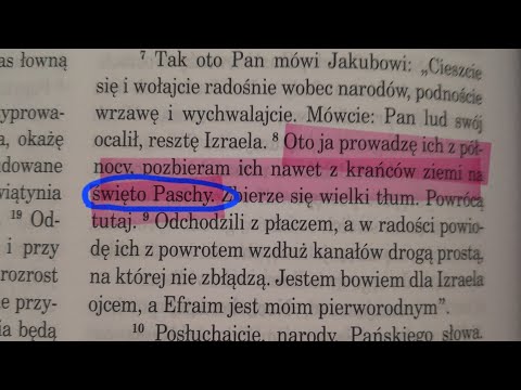 Jakub powróci do Izraela na święto Paschy! Jeremiasza 31:8