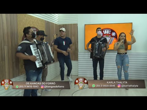 Os Kangas do Forró e Karla Thalyta no Programa 100% Forró