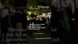 ‘Palestine Action vandal’ leads anti-Israel protest using prison phone