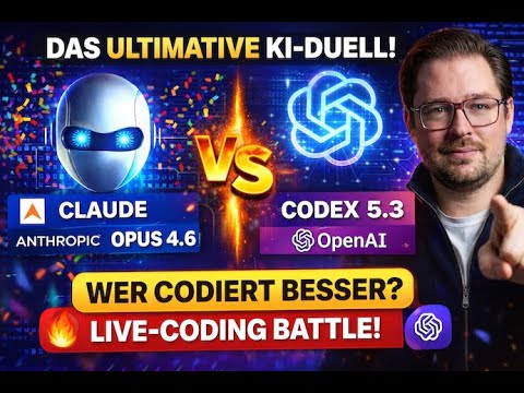 Anthropic vs OpenAI – Claude Opus 4.6 vs Codex 5.3 Live Coding Battle!