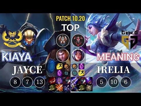 GAM Kiaya Jayce vs GEN Meaning Irelia Top - KR Patch 10.20